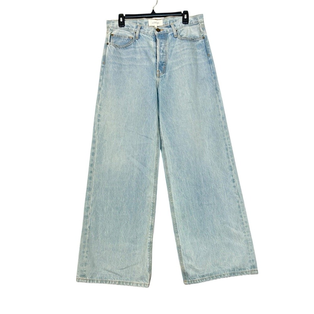 The Great Slouch Wide Leg Jean Women's Size 27 Blue Light Wash Baggy Y2K $395